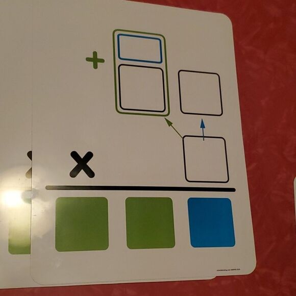 Multiplication Dry Erase Boards 2x1 2x2 Set of 4 Homeschool - Picture 3 of 8